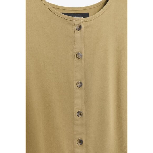 ZARA ZW COLLECTION BELTED SHIRT DRESS - Picture 9 of 9